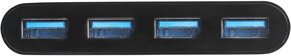 StarTech.com 4-Port USB-C Hub - Portable USB-C to 4X USB-A Hub - Bus-Powered USB 3.1 Gen 1 Type-C Hub - USB 3.0 Port Expander (HB30C4AB) 0.6"x1.6"x3.1" Black
