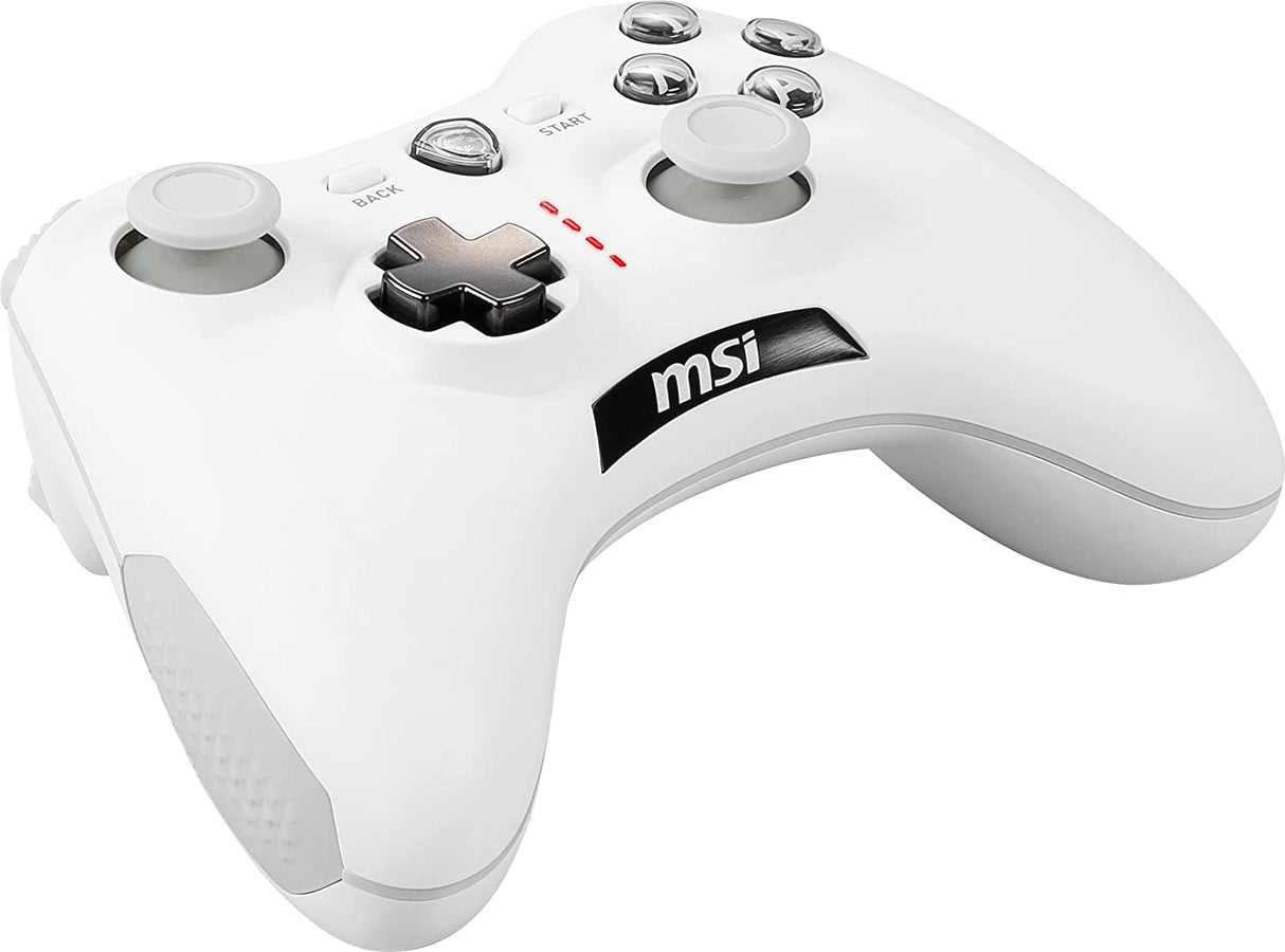 MSI Force GC30V2 White Wireless Gaming Controller, Dual Vibration Motors, Dual Connection Modes, Interchangable D-Pads, Compatible with PC &amp; Android Force GC30 V2 WHITE