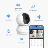 TP-Link Tapo Smart Cam Pan Tilt Home WiFi Camera | Wireless Indoor Security Camera 1080p (Full HD) | Up to 30 ft Night Vision | Up to 128 GB microSD Card Slot | Works w/Alexa and Google (Tapo C200)