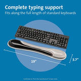 Kensington Duo Gel Keyboard Wrist Rest - Gray (K62395US) Grey Keyboard Wrist Rest