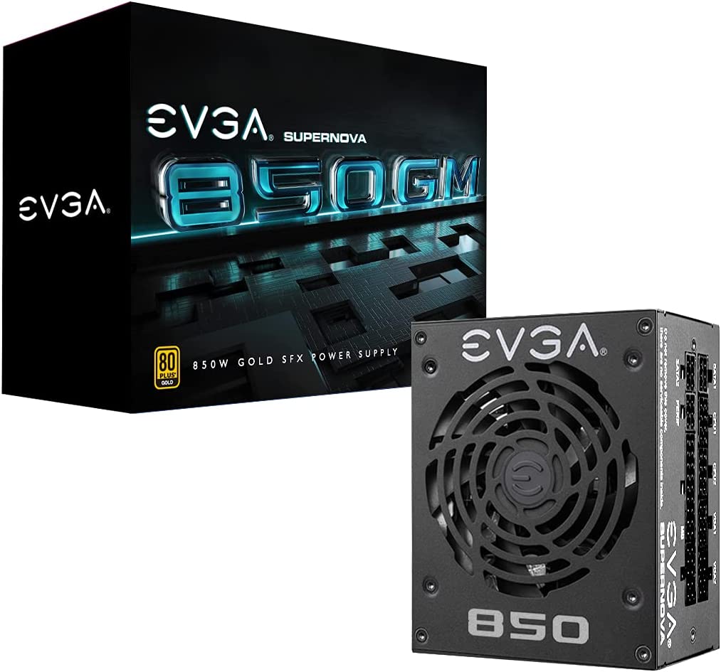 EVGA SuperNOVA 850 GM, 80 PLUS Gold 850W, Fully Modular, ECO Mode with FDB Fan, 10 Year Warranty, Includes Power ON Self Tester, SFX Form Factor, Power Supply 123-GM-0850-X1 850W GM Power Supply