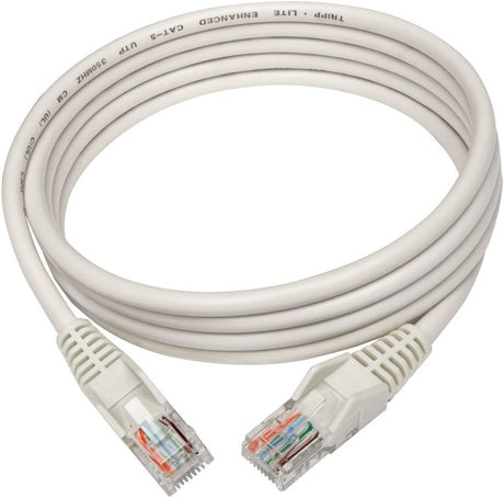 Tripp Lite N001-015-WH Cat5 Cat5e Snagless Molded Patch Cable UTP White RJ45 M/M 15' 15'