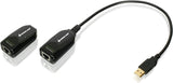 IOGEAR USB 2.0 Extender Over Cat5 5E 6 Adapter - Connection Up To 164Ft - USB Type A (M) to A (F) - Plug n Play - Hard Drives - Printers - Scanners - Smart Boards - GUCE62
