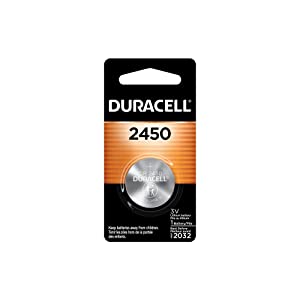 Duracell 2450 3V Lithium Battery, 1 Count Pack, Lithium Coin Battery for Medical and Fitness Devices, Watches, and more, CR Lithium 3 Volt Cell 1 Count (Pack of 1)