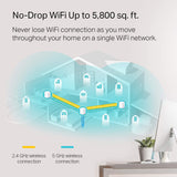 TP-Link Deco AX1800 WiFi 6 Mesh System (Deco X20) - Covers up to 5,800 Sq. Ft., Replaces Wireless Internet Routers and Extenders, 6 Ethernet Ports in total, supports Ethernet Backhaul, 3-Pack WiFi 6|AX1800 3-Pack