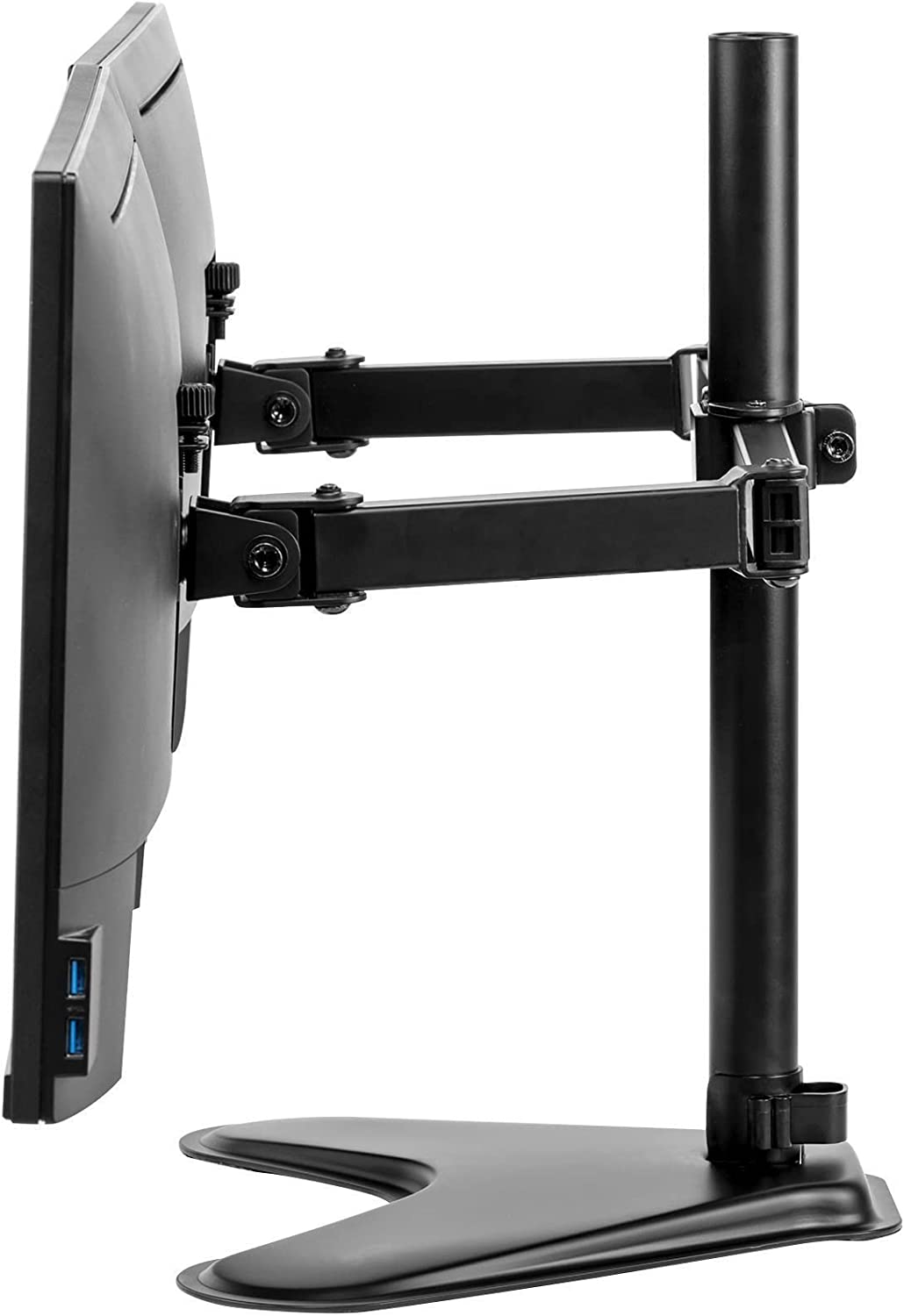 Fellowes 8043701 Professional Series Free Standing Computer Monitor Stand for 2 Monitors with Horizontal Monitor Arms, 27 Inch Monitor Capacity Double Arm