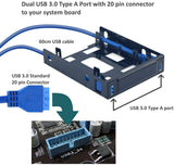 Nexstar USB 3.0 Front Panel for 3.5" Drive Bay with Dual 2.5" SSD/HDD Bracket (HDA-302H)