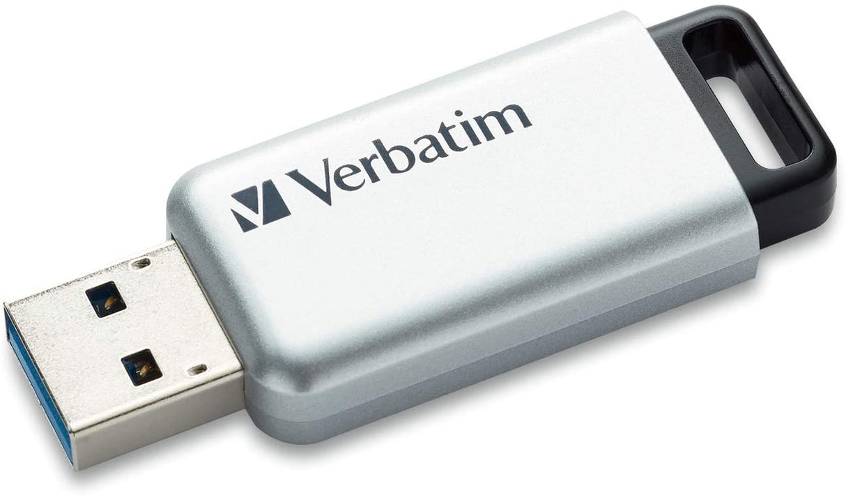 Verbatim 128GB Store 'n' Go Secure Pro USB 3.0 Flash Drive, Silver