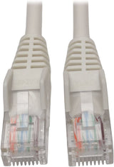 Tripp Lite N001-015-WH Cat5 Cat5e Snagless Molded Patch Cable UTP White RJ45 M/M 15' 15'