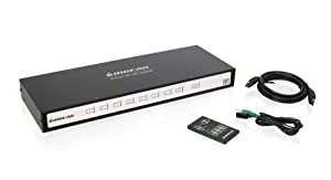 IOGEAR HDMI 8 Port Switch - 4K @ 60Hz - 8 in x 1 Out - True HD and DTS HD Master Audio - Auto Switch - IR Remote Control - Front Panel LED - GHSW8481 4K 8-Port