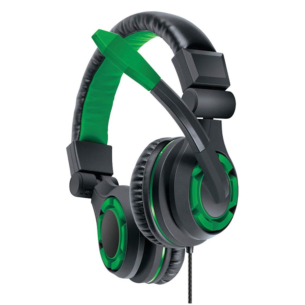dreamGEAR: GRX-340 Advanced, Wired Stereo Gaming Headset for XBOX One Includes Inline Dual Volume Control For Chat and Game Sounds. Also works with PS4, and other systems Green