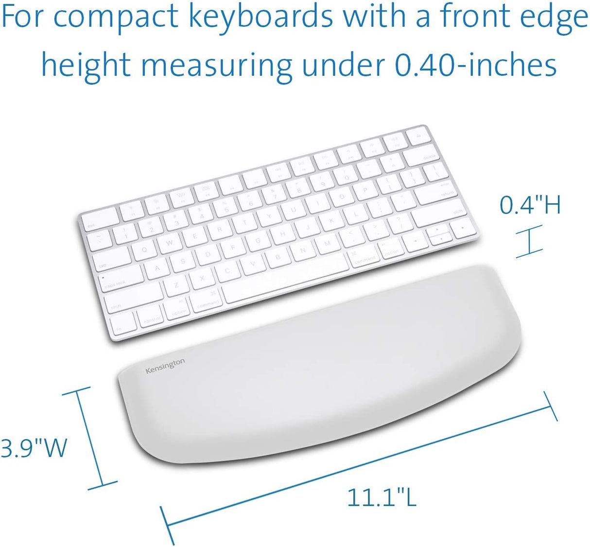 Kensington ErgoSoft Wrist Rest for Slim, Compact Keyboard-Gray