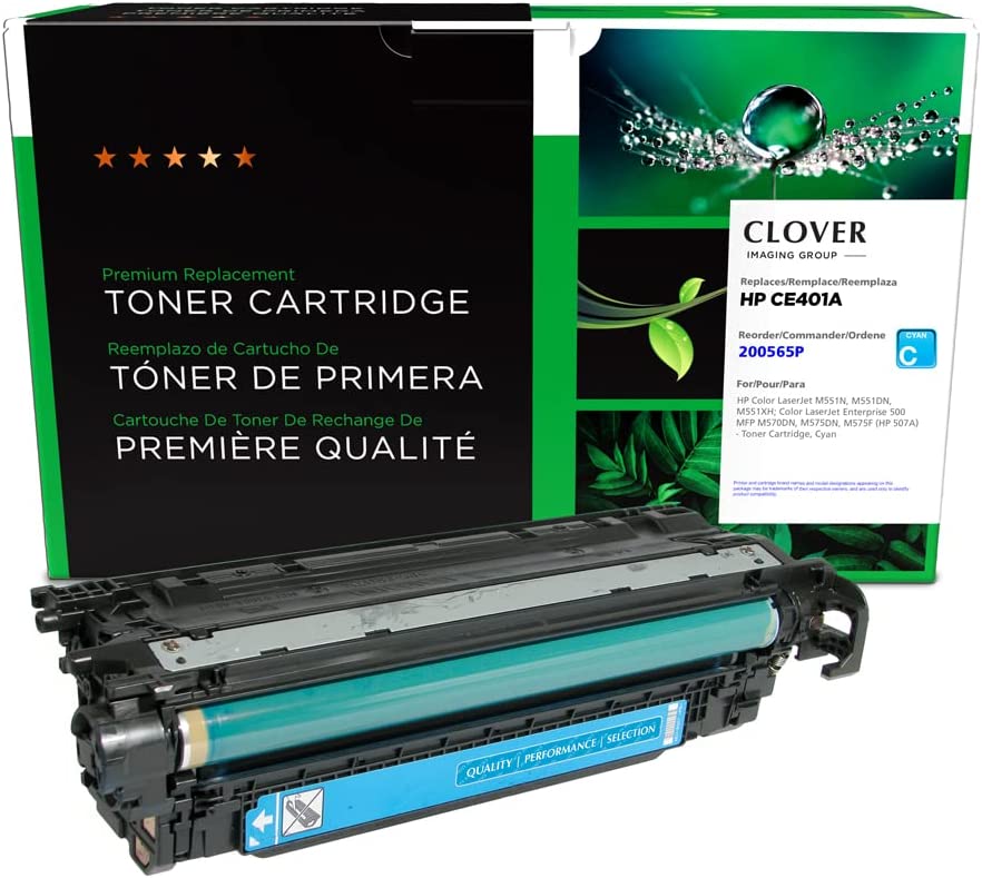 Clover imaging group Clover Remanufactured Toner Cartridge Replacement for HP CE401A (HP 507A) | Cyan Cyan Box 9