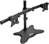 TRIPP LITE DDR1327SDD Dual Monitor Mount Stand, Swivel &amp; Tilt, 13-27 Inch Flat Screen Displays, Desktop Mount, Black