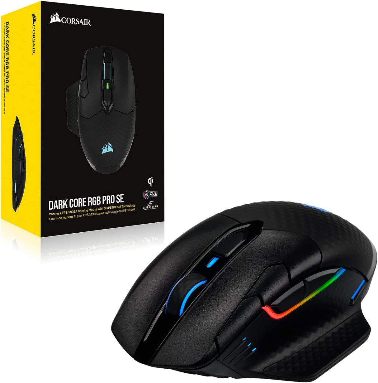 Corsair NIGHTSABRE RGB Wireless Gaming Mouse for FPS, MOBA - 26,000 DPI -  11 Programmable Buttons - Up to 100hrs Battery - iCUE Compatible - Black