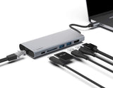 Belkin USB C Hub Multiport Adapter, USB C, 2 USB A, 4K HDMI, 1 Gigabite Ethernet, 1 SD Card, Pass through charging up to 60W with Tethered USB-C Cable, Dock for MacBook Pro, Macbook Air, PC, Windows USB-C Hub Adapter