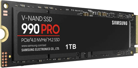 SAMSUNG 990 PRO SSD 1TB PCIe 4.0 M.2 Internal Solid State Hard Drive, Fastest Speed for Gaming, Heat Control, Direct Storage and Memory Expansion for Video Editing, Heavy Graphics, MZ-V9P1T0B/AM