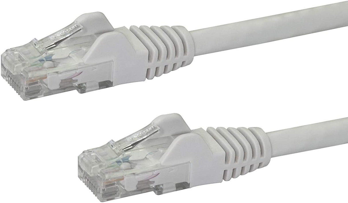 StarTech.com 50ft CAT6 Cable - White CAT6 Ethernet Cable - Gigabit Ethernet Wire - 650MHz 100W PoE RJ45 UTP CAT 6 Network/Patch Cord Snagless - Fluke Tested/Wiring is UL Certified/TIA (N6PATCH50WH) White 50 ft / 15 m 1 Pack