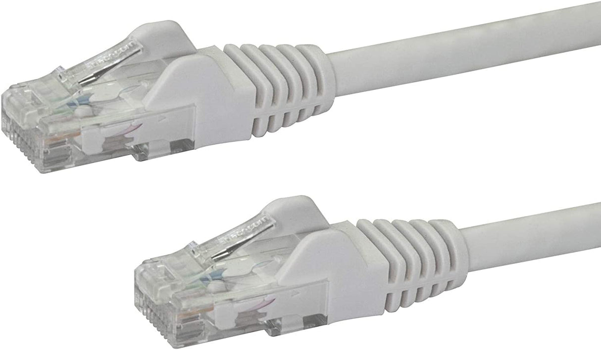 StarTech.com 3ft CAT6 Ethernet Cable - White CAT 6 Gigabit Ethernet Wire -650MHz 100W PoE RJ45 UTP Network/Patch Cord Snagless w/Strain Relief Fluke Tested/Wiring is UL Certified/TIA (N6PATCH3WH) White 3 ft / 0.9 m 1 Pack