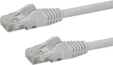 StarTech.com 3ft CAT6 Ethernet Cable - White CAT 6 Gigabit Ethernet Wire -650MHz 100W PoE RJ45 UTP Network/Patch Cord Snagless w/Strain Relief Fluke Tested/Wiring is UL Certified/TIA (N6PATCH3WH) White 3 ft / 0.9 m 1 Pack