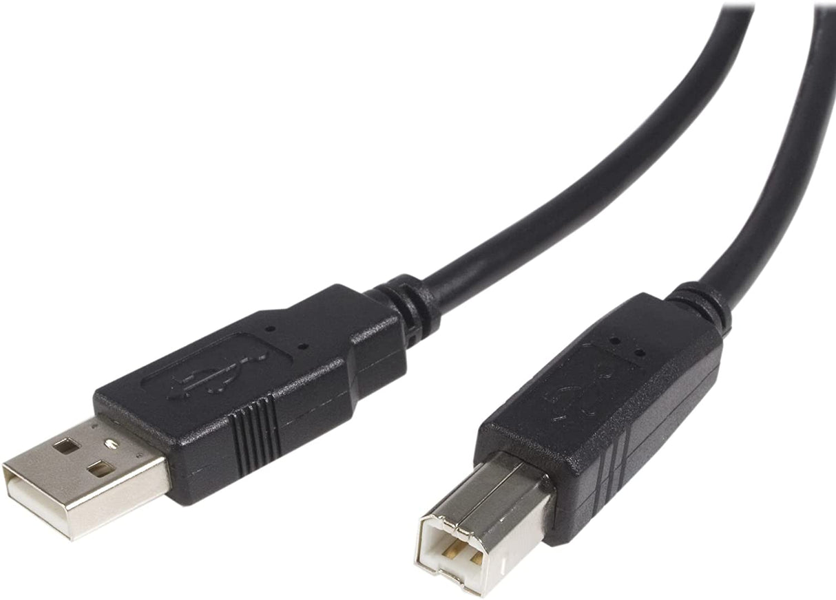 StarTech.com 15 ft USB 2.0 A to B Cable - M/M - USB 2.0 Cable - Black - USB Type A (M) to USB Type B (M) (USB2HAB15) Black 15 ft / 4.5m