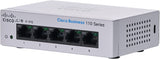 Cisco Business CBS110-5T-D Unmanaged Switch | 5 Port GE | Desktop | Ext PS | Limited Lifetime Protection (CBS110-5T-D-NA)