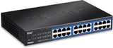 TRENDnet 24-Port Unmanaged Gigabit GREENnet Desktop Switch, Ethernet Network Switch, 24 x 10-100-1000 Gigabit Ethernet RJ-45 Ports, 48Gbps Switching Capacity, Lifetime Protection, Black, TEG-S24DG 24-Port Version 1.0