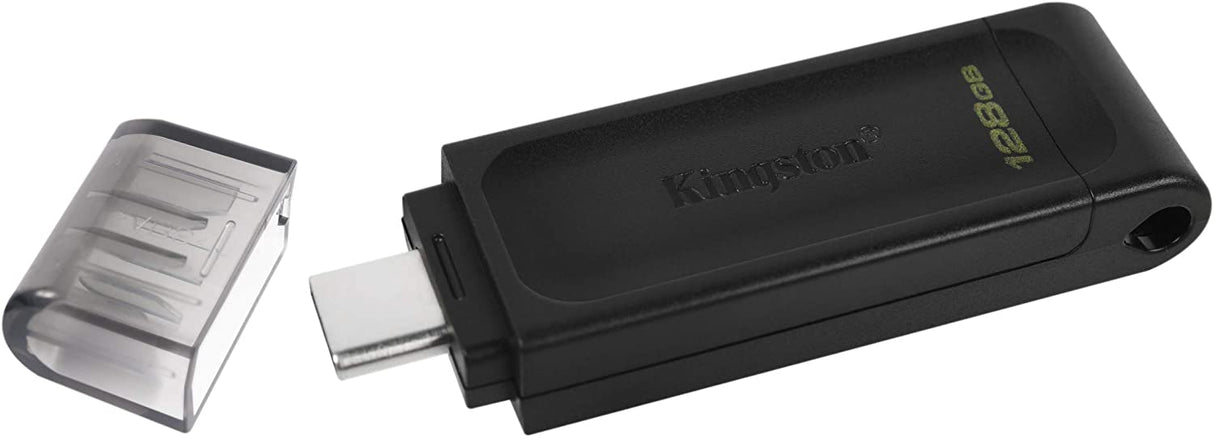 Kingston DataTraveler 70 128GB Portable and Lightweight USB-C flashdrive with USB 3.2 Gen 1 speeds DT70/128GB , Black Black 128GB