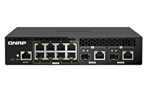 QNAP QSW-M2108R-2C Web Managed Half-Width Rackmount Switch, with Two 10GbE SFP+/RJ45 Combo Ports and Eight 2.5 Gigabit Port 2 X 10GbE SFP+/RJ45 Combo Ports Rackmount