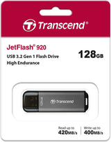 Transcend 128GB JetFlash 920 USB 3.2 Gen 1 Flash Drive TS128GJF920 128GB Grey