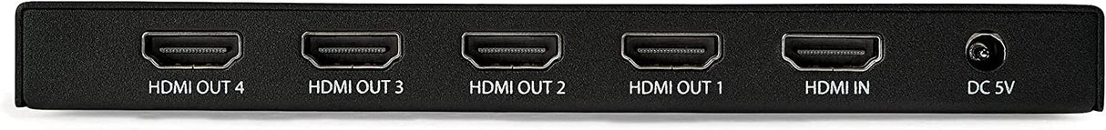 StarTech.com HDMI Splitter - 4-Port - 4K 60Hz - HDMI Splitter 1 In 4 Out - 4 Way HDMI Splitter - HDMI Port Splitter (ST124HD202) , Black 4K60 HDR