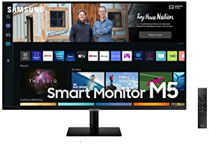 Samsung 27-Inch FHD 1080p Smart Monitor and Streaming TV (LS27BM500ENXGO) - Black