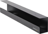 StarTech.com Under Desk Cable Management Tray - Office/Standing Desk Cable Tray Organizer - Desk/Table Mount Holder for Cords/Wire/Power Strip - Computer Cable Manager - 23-1/2"L x 4-1/2"D (UDCMTRAY)