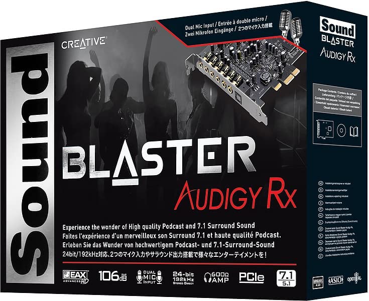 Creative Sound Blaster Audigy PCIe RX 7.1 Sound Card with High Performance Headphone Amp