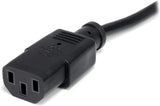 StarTech.com 15ft (4.5m) Computer Power Cord, NEMA 5-15P to C13, 10A 125V, 18AWG, Black Replacement AC Power Cord, Printer Power Cord, PC Power Supply Cable, Monitor Power Cable - UL Listed (PXT10115) 15 ft/4.5 m 1 Pack