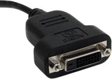 StarTech.com Mini DisplayPort to DVI Adapter - Active Mini DisplayPort to DVI-D Adapter Converter - 1080p Video - mDP or Thunderbolt 1/2 Mac/PC to DVI Monitor Dongle, mDP to DVI Single-Link (MDP2DVIS) Adapter Black