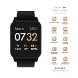 Itouch Kendall &amp; Kylie Smart Watch Fitness Tracker, Heart Rate, Step Counter, Notifications, Touch Screen with Bluetooth Headphone Set for Women and Men (Black/Black)