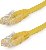 StarTech.com 50ft CAT6 Ethernet Cable - Yellow CAT 6 Gigabit Ethernet Wire -650MHz 100W PoE++ RJ45 UTP Molded Category 6 Network/Patch Cord w/Strain Relief/Fluke Tested UL/TIA Certified (C6PATCH50YL) Yellow 50 ft / 15 m 1 Pack