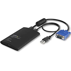 StarTech.com USB Crash Cart Adapter - File Transfer &amp; Video - Portable Server Room Laptop to KVM Console Crash Cart (NOTECONS02) USB 2.0 | File Transfer Adapter
