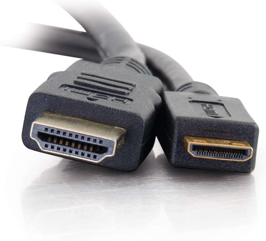 C2g/ cables to go C2G Mini HDMI to HDMI, 4K, High Speed HDMI Cable, Ethernet, 60Hz, 1.5 Feet (0.45 Meters), Black, Cables to Go 50617 Mini 1.5 Feet