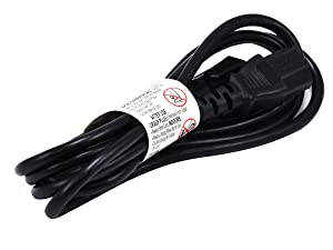 Monoprice 3-Prong Power Cord - 6 Feet - Black | NEMA 5-15P to IEC 60320 C13, 18AWG, 10A, 125V 1 Pack 6 Feet Black