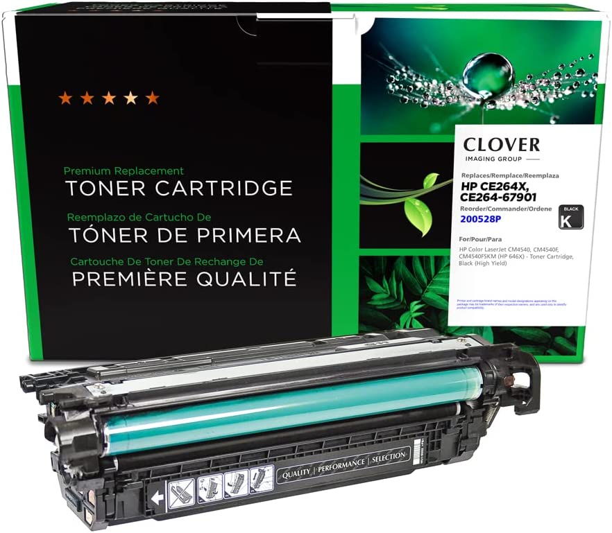 Clover imaging group Clover Remanufactured Toner Cartridge Replacement for HP CE264X (HP 646X) | Black | High Yield 17,000 Black