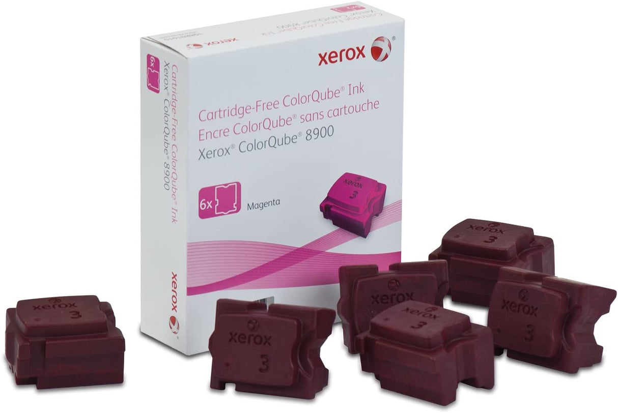 Genuine Xerox Magenta Solid Ink Sticks for the ColorQube 8900 (6 per box), 108R01015