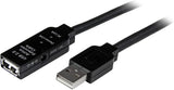 StarTech.com 25m USB 2.0 Active Extension Cable M/F - 25 meter USB A Male to USB A Female USB 2.0 Repeater / Extender Cable - Black - 80ft (USB2AAEXT25M) 82 ft USB 2.0 Cable