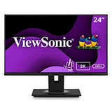 ViewSonic VG2455-2K 24 Inch IPS 1440p Monitor with USB 3.1 Type C HDMI DisplayPort and 40 Degree Tilt Ergonomics for Home and Office,Black 24-Inch 1440p