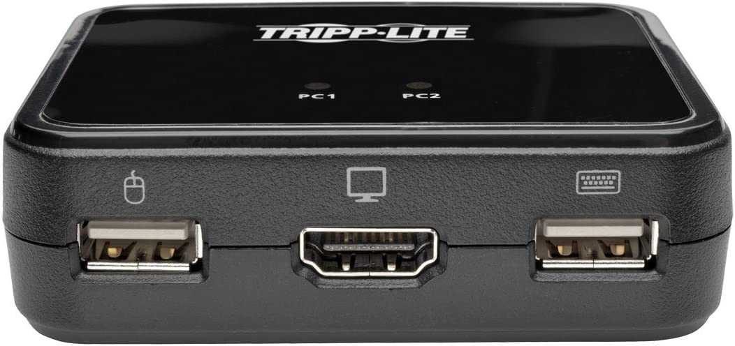 TRIPP LITE 2-Port USB HDMI Cable KVM Switch with Audio/Video, Cables &amp; USB Peripheral Sharing 1920 x 1200, 1080p 2-Port USB/HDMI