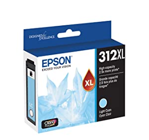 EPSON T312 Claria Photo HD -Ink High Capacity Light Cyan -Cartridge (T312XL520-S) for select Epson Expression Photo Printers Ink Cartridge