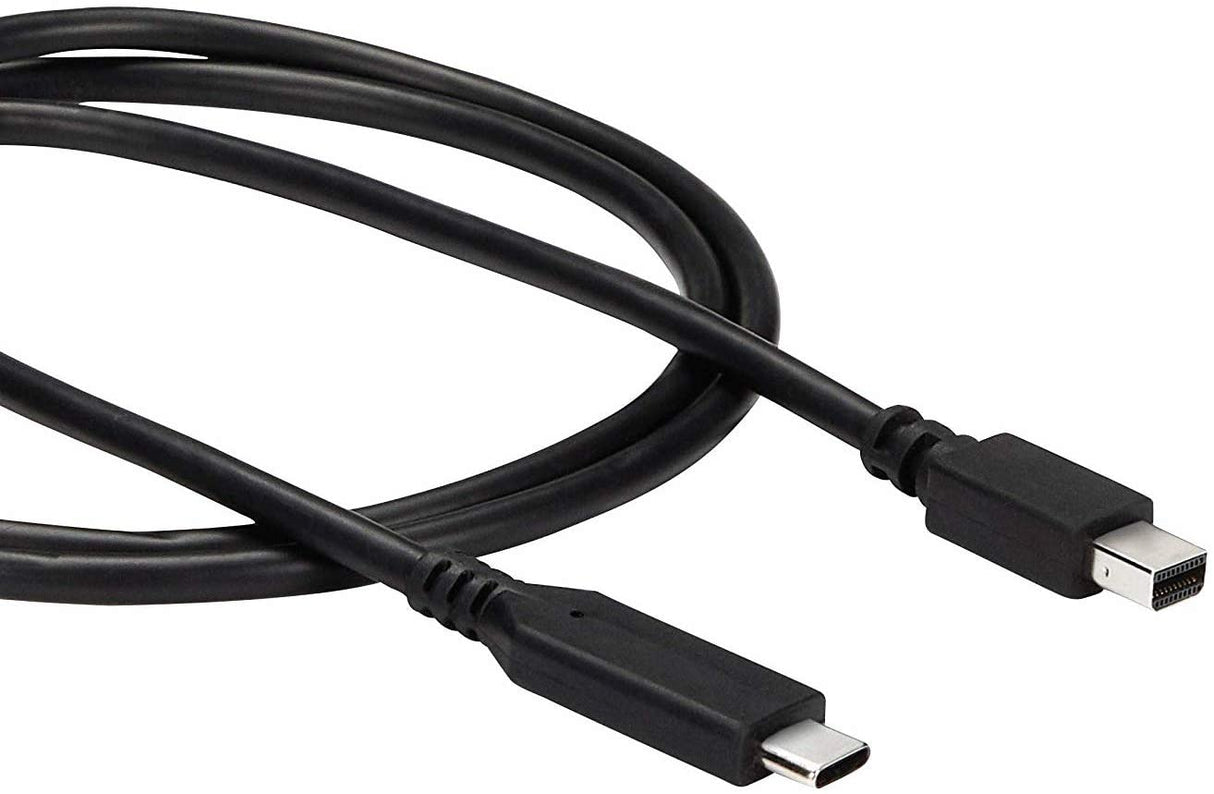 StarTech.com 1m / 3 ft USB-C to Mini DisplayPort Cable - 4K 60Hz - Black - USB 3.1 Type C to mDP Adapter (CDP2MDPMM1MB) 1m/3 ft