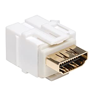 Tripp Lite HDMI Keystone Jack , Snap-in Insert Module (F/F) (P164-000-KJ-WH)