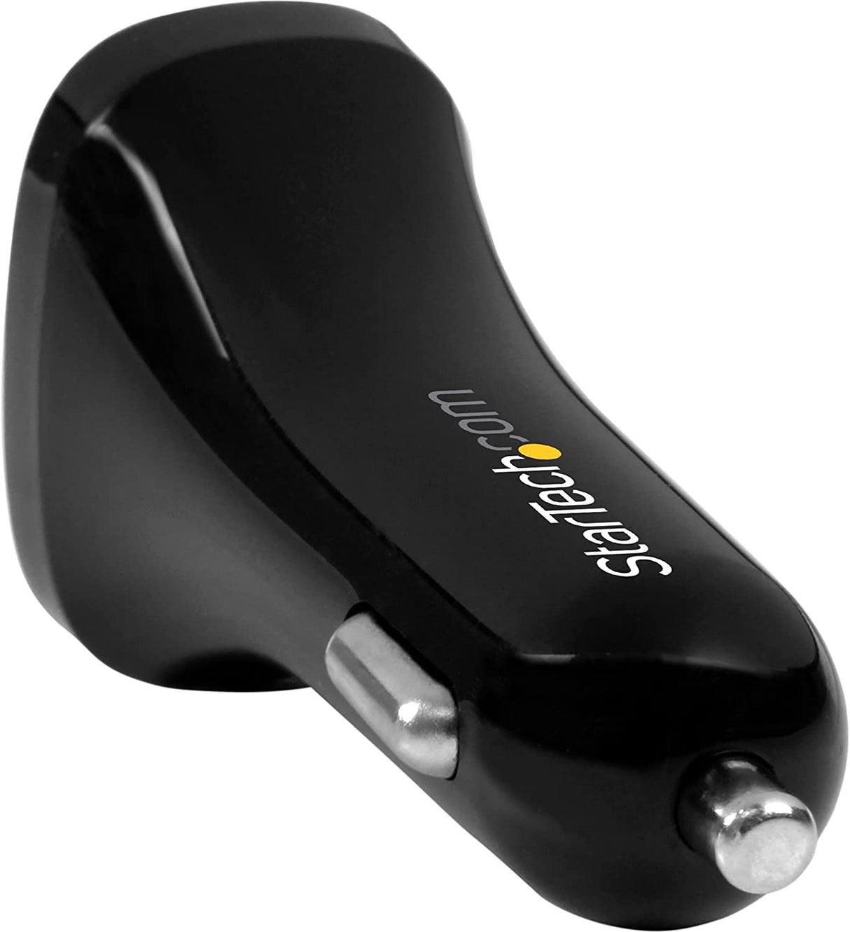 StarTech.com Dual Port USB Car Charger - High Power 24W/4.8A - Black - 2-Port USB Car Charger - Charge Two Tablets at Once (USB2PCARBKS)